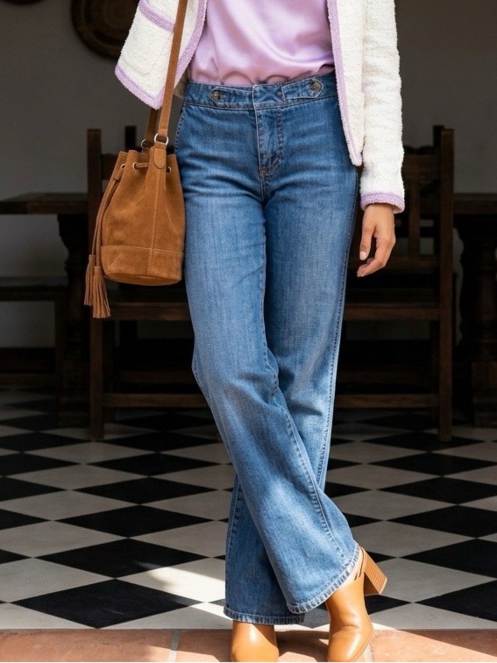 Marc Jacobs Collection Y2K Bootcut Jeans | Double Button Waist Detail | Sz 2